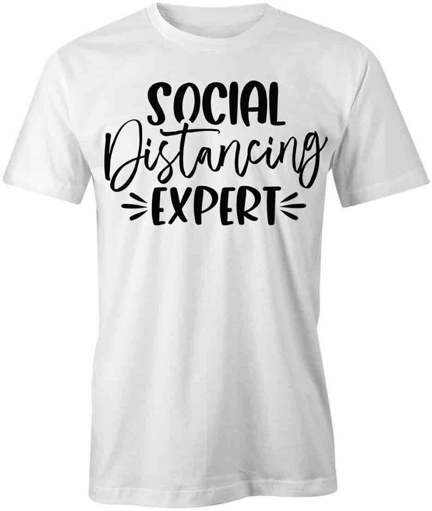 SOCIAL DISTANCING EXPERT TShirt Tee Short-Sleeved Cotton CLOTHING S1WSA297