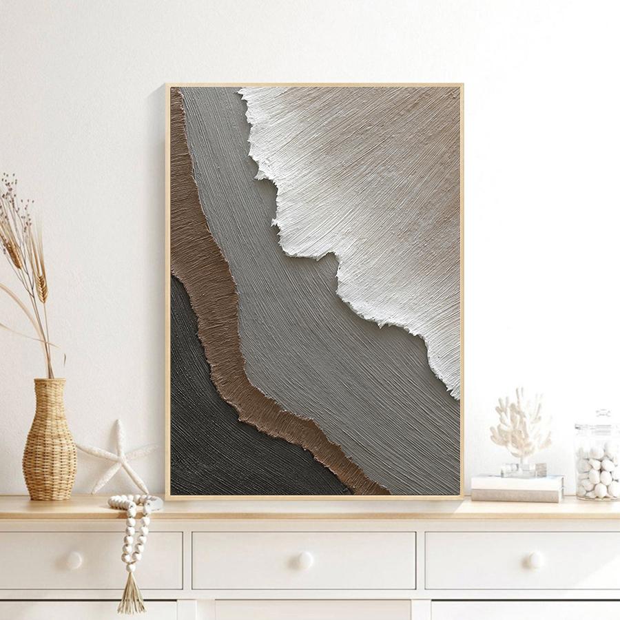Abstract Textured Posters and Prints Wabi-sabi Style Wall Art Gray and Brown Wall arts Living Room Decor Unframed