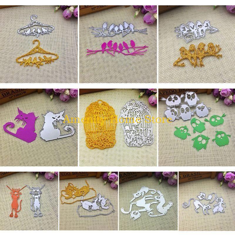 F26C Birds On Branch Metal Cutting Dies Stencil Scrapbooking DIY Album Stamp Paper