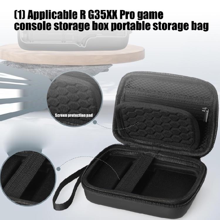 Pouch for RG35XX Handheld Game Console Scratchproof Carrying Case Shockproof Storage Bag Hard Case with Mesh Pocket