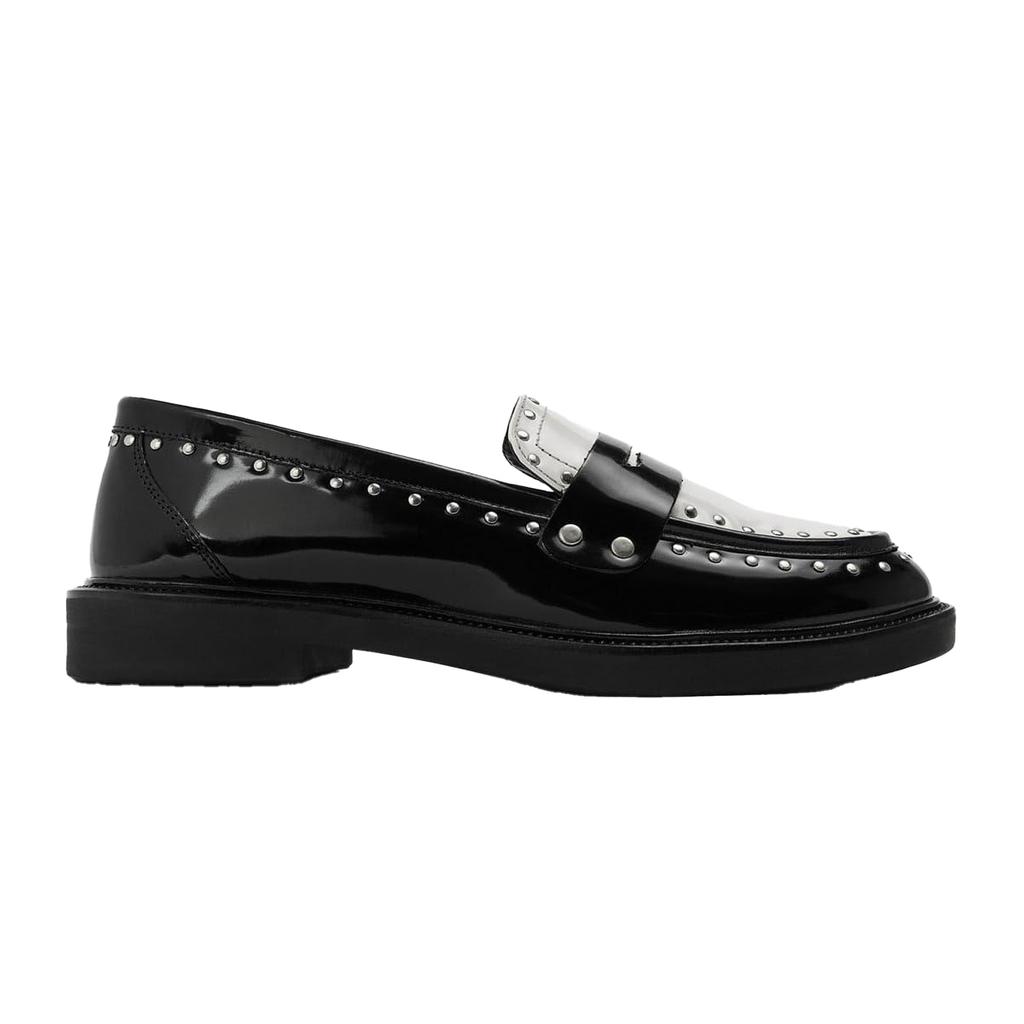 Steve Madden Womens/Ladies Studded Formal Block Heel Penny Loafers