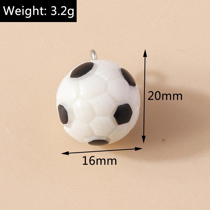 10pcs Resin Mini 3D Football Basketball Charms Pendants for Jewelry Making Necklaces Earrings Bracelet DIY Accessories Supplies