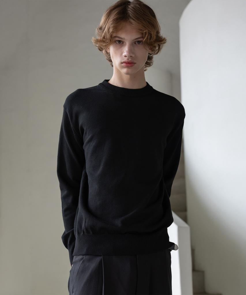 Dekkoloso Mode Herashi Round Knit [Black]