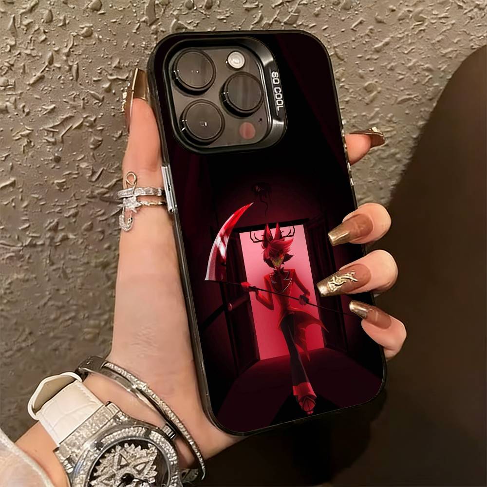 H-Hotel Alasto Hazbin -PC Phone Case For iPhone 17,16,15,14,13,12,11 Plus,Pro Max,XS,Colorful Silver Phone case Funda Cover