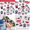 American Independence Day Photo Props Set With 20 Paper Party Decorations For Celebrations
