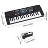 Btuty USB Electronic Organ, Electric Piano with Microphone, Black Digital Music Keyboard with Built-in Stereo Speaker, 16 Tones, 8 Rhythms, 6 Demo Son