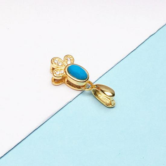 

Бирюзовый и Жадеитовый Жадеит S925 Серебряный Клип-Он Подвеска с Пряжкой с Покрытием из 18-каратного Золота золотой