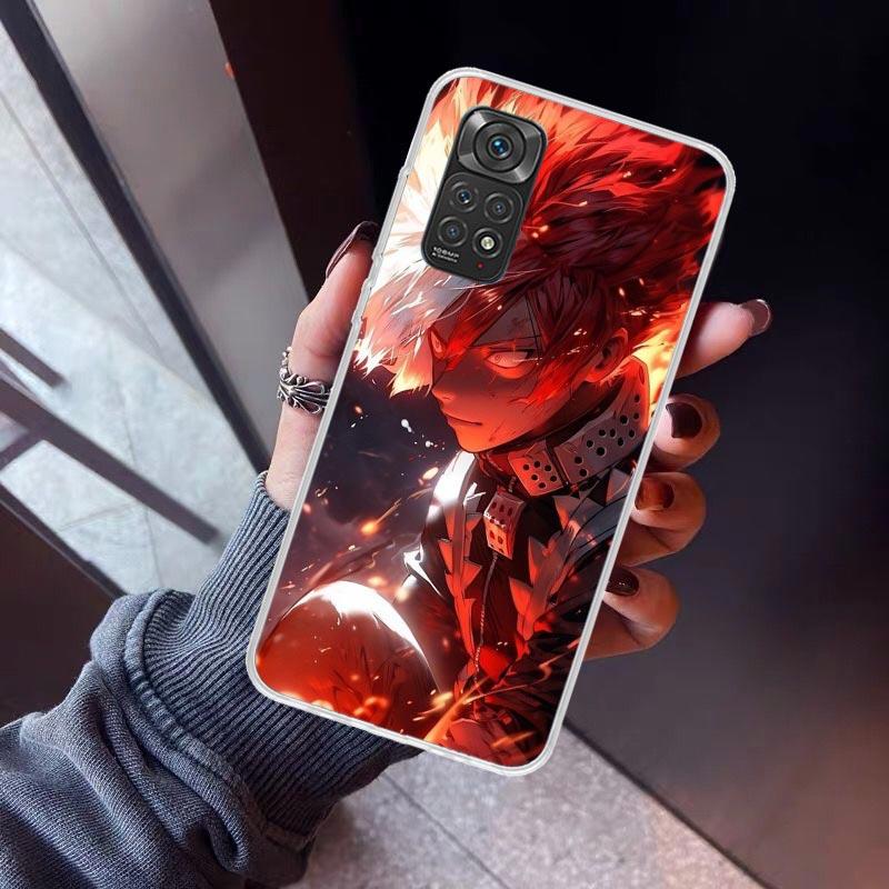 Todoroki Shoto MHA My Hero Phone Case For Xiaomi Redmi Note 10 11 12 13 14 15 Pro Plus 11S 12S 14S 11T 11E 10S Soft TPU Back Cov