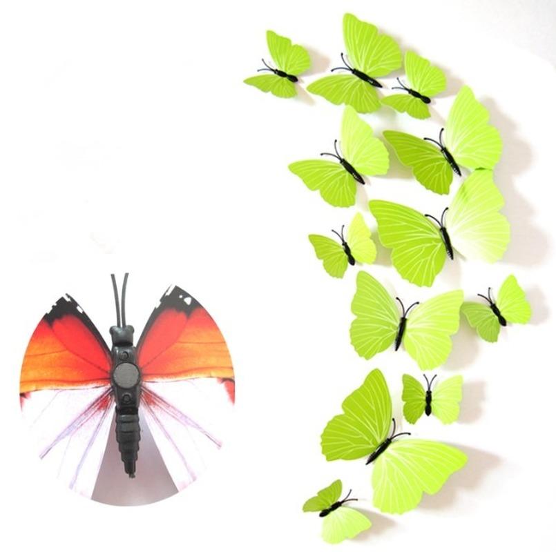 12pcs/Set Colorful 3D Butterflies Wall Sticker Beautiful Butterfly Sticker with Magnet for Kid Room Wall Decals Home Decoration