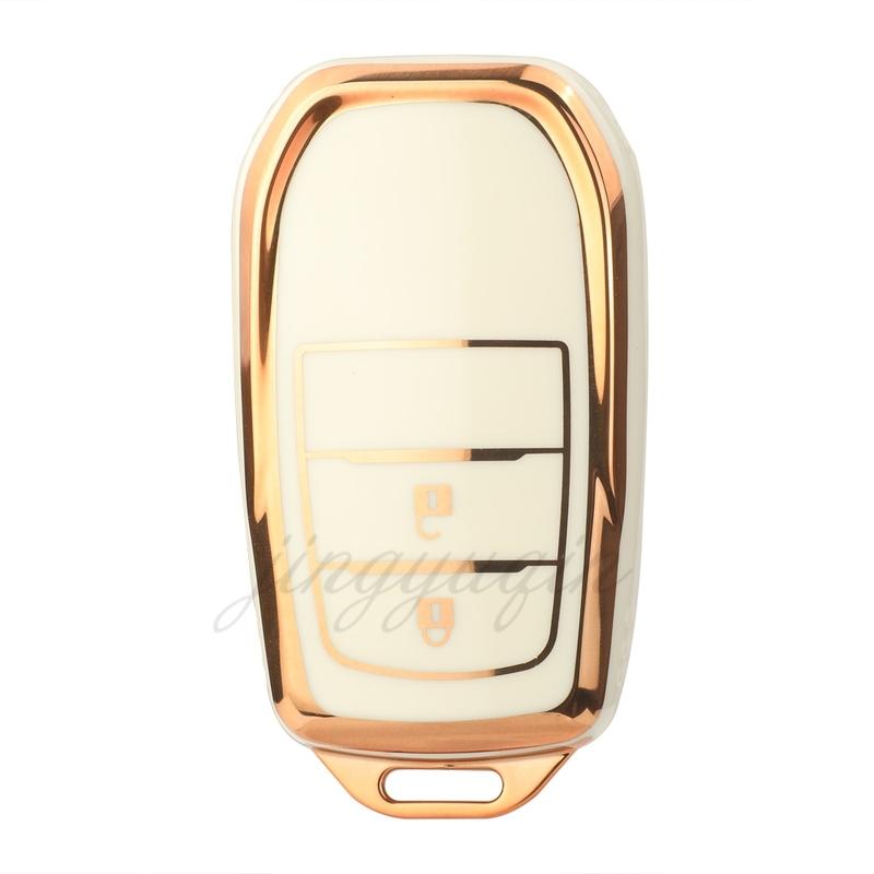Jingyuqin 2/3/4 Buttons Soft TPU Car Key Cover Case For Toyota CHR Hilux Land Cruiser 200 Camry Corolla RAV4 Highlander Crown