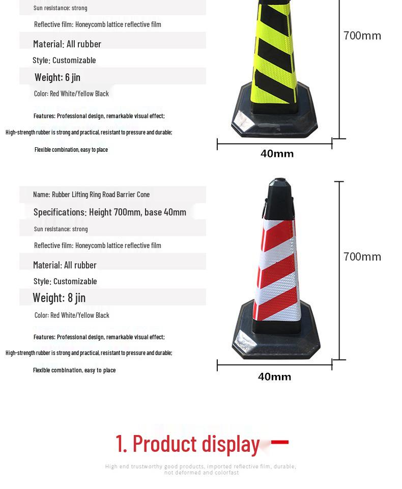 Ice Cream Bucket Parking Post: Reflective No Parking Warning Cone