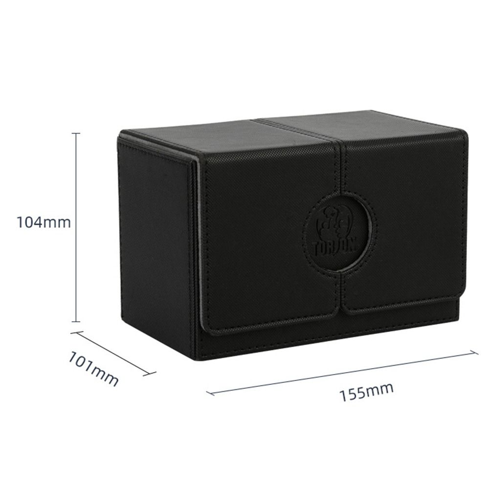 Fashion PU Leather Card Deck Box Flannel Collection Window Collection Box Card Stacking Storage Box Women Men