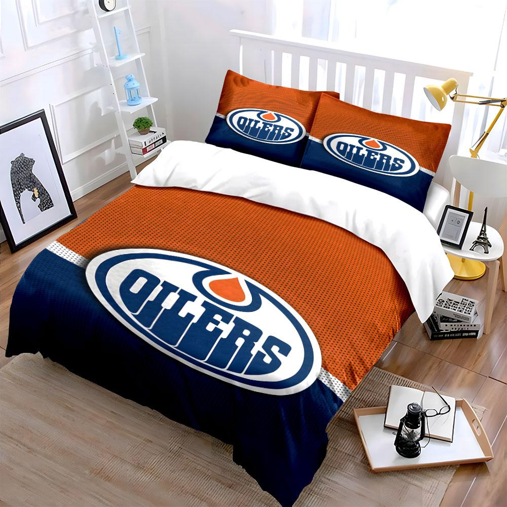 Orange and Blue Oil Drop Logo Design Print Bedding Set Duvet Cover Pillowcases (1* Duvet Cover 2* Pillowcases Do Not Include Comforter)
