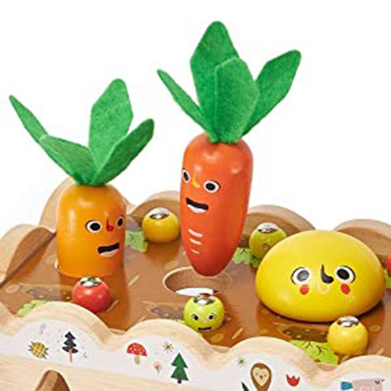 Baby Wooden Toys Multi-functional Fruits Vegetables Shape Sorting Stacking Educational Toys Gifts