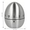 Non Slip Base Mechanical Kitchen Timer Stainless Steel Countdown Cooking Timer  Kitchen Cooking
