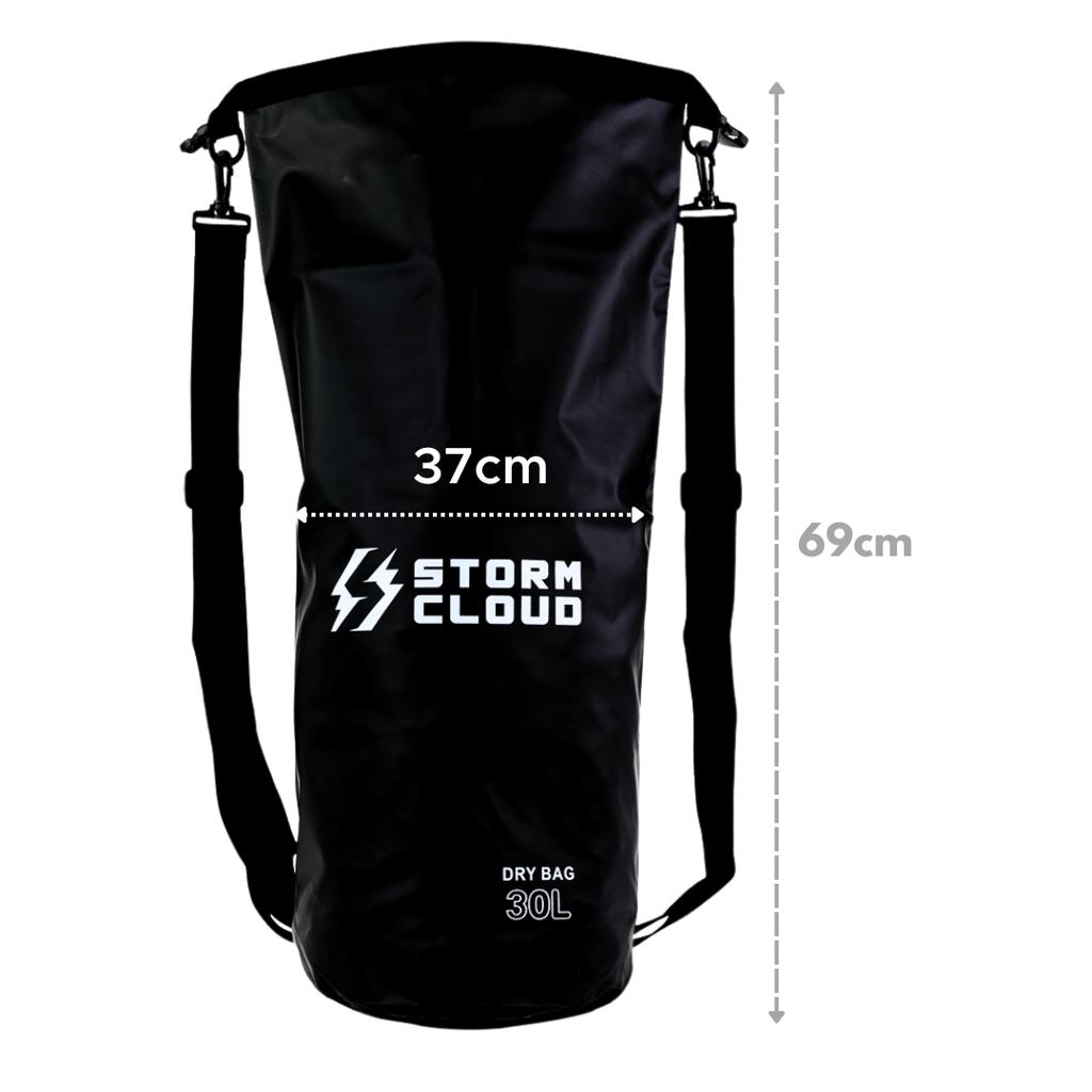 StormCloud Bajau Waterproof Duffel Bag/Backpack 30L Black