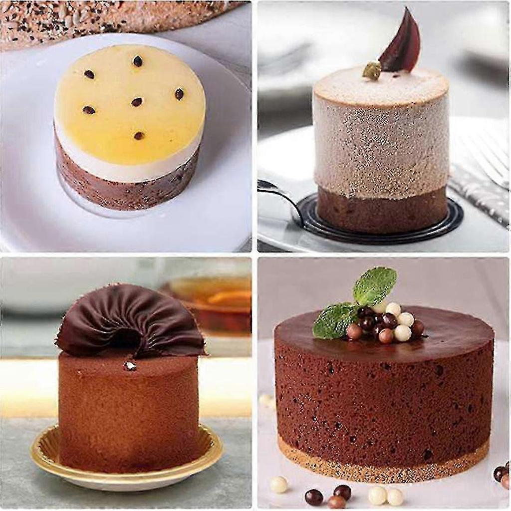 Edelstahl Mousse Ringe - Set von 10 Runde Keks Ausstecher Kuchenform