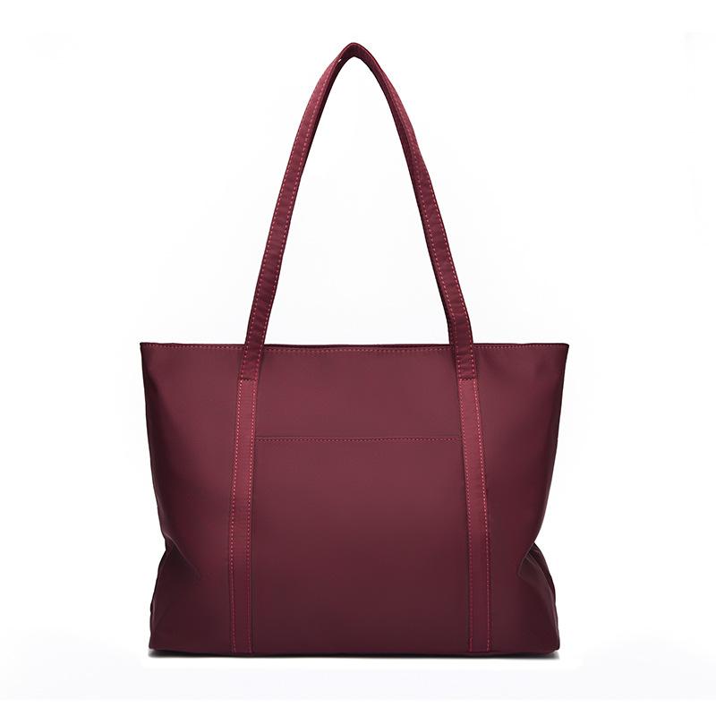 

Повседневная сумка-тоут для поездок на работу, простая и вместительная женская легкая сумка через плечо фуксия