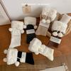 Socks New Lamb Fleece Ball Medium Tube Socks Cute Solid Color Warm Lolita Stockings