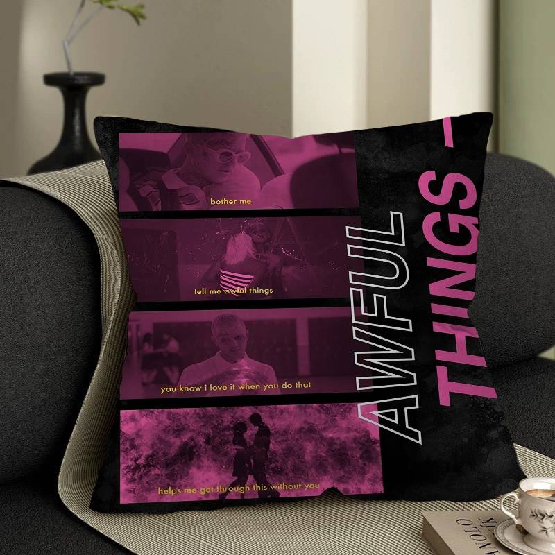 

Репер Lil Peep Стіч Подушка-наволочка Щасливий Дракон наволочка для дивана прикраса домашньої кімнати дитячий подарунок 12x12Inch