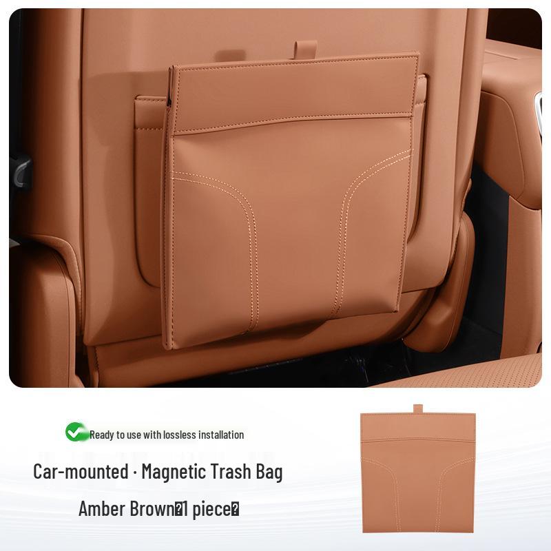 Magnetic Car Seat Back Trash & Storage Bag Organizer