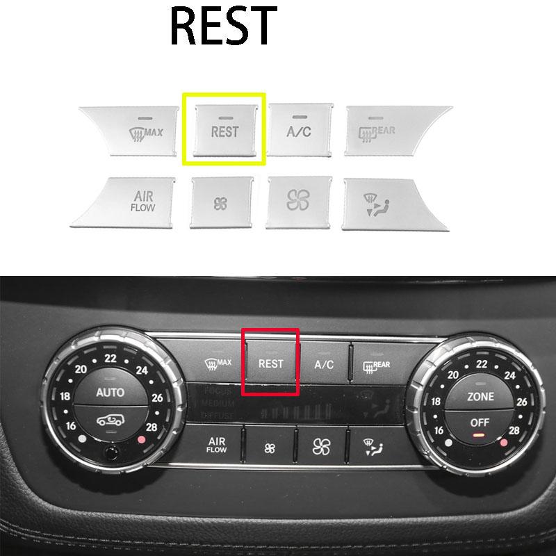 Car AC Dash Buttons Cover Media Volume Buttons Cover Stickers for Mercedes Benz GLE SL M ML GL CLS AMG C