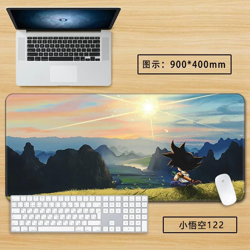 Neuer Schlichter Stil Son Goku Leder Mauspad Übergröße Animation Dragon Ball Kakarotto Kreative Computer Tastatur Büro Rutschfest Wasserdicht Tischmatte