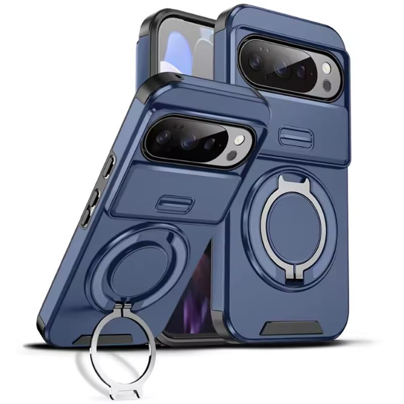 Armor Funda For Google Pixel 10 9 Pro XL 10Pro Magnetic Ring Bracket Case For Pixel 9A 8A 7 P Pixel 10A Slide Lens Protect Cover