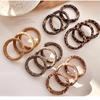 10Pcs/set Thick Hair Ties Screw Thread Pattern Hairband Elastic Durable Hair Ties Woman Hair Styling Accessories Milk Coffee New