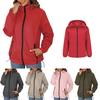 Women's Lightweight Zip-up Hooded Windbreaker Jacket Thin Outdoor Windproof Coat