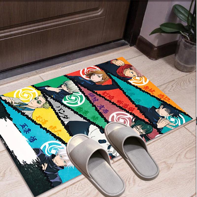 Jujutsu Kaisen Pattern Rug, Indoor/Outdoor Mat, for Picnic, Gameroom, Bedroom, Office, Living Room, Home Decor Carpet, Birthday Gift