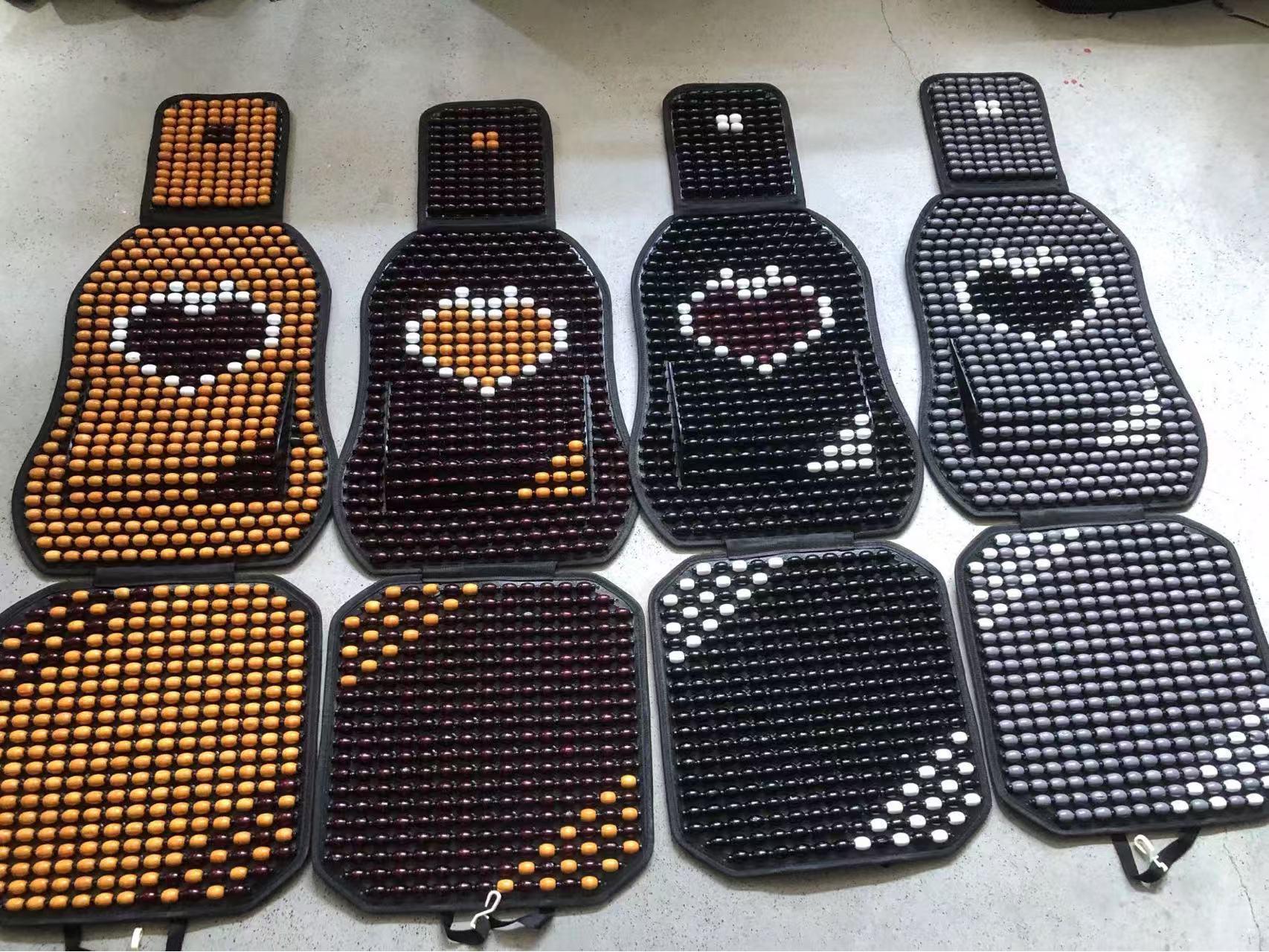 

Вентилируемая подушка для сиденья из деревянных бусин с поясничной поддержкой - Дышащая, массажная накладка для автомобильного или офисного кресла Black