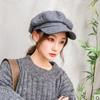 Women All Match Solid Color Short Brim Beret for Autumn Winter Wear