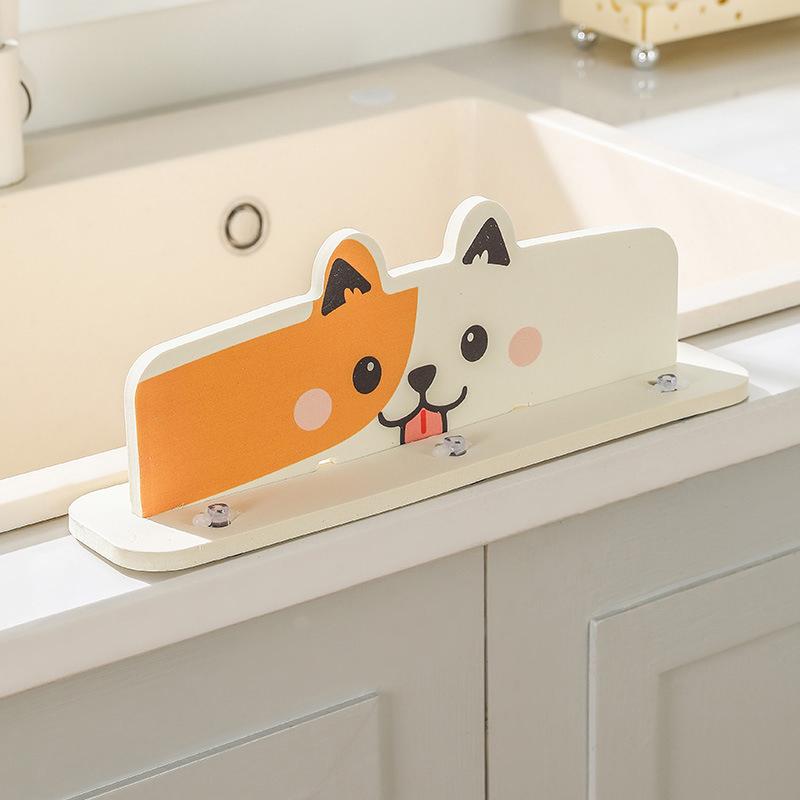 Silicone Kitchen Sink Water Splash Guard Washing Basin Anti-splash Stopper Waterproof Splatter Screen Bar Anti-water Board
