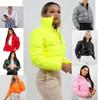 Women's Plus Size Padded Zipper Jacket - Shiny Cotton European Style, Multiple Colors, Same Day Shipping.
