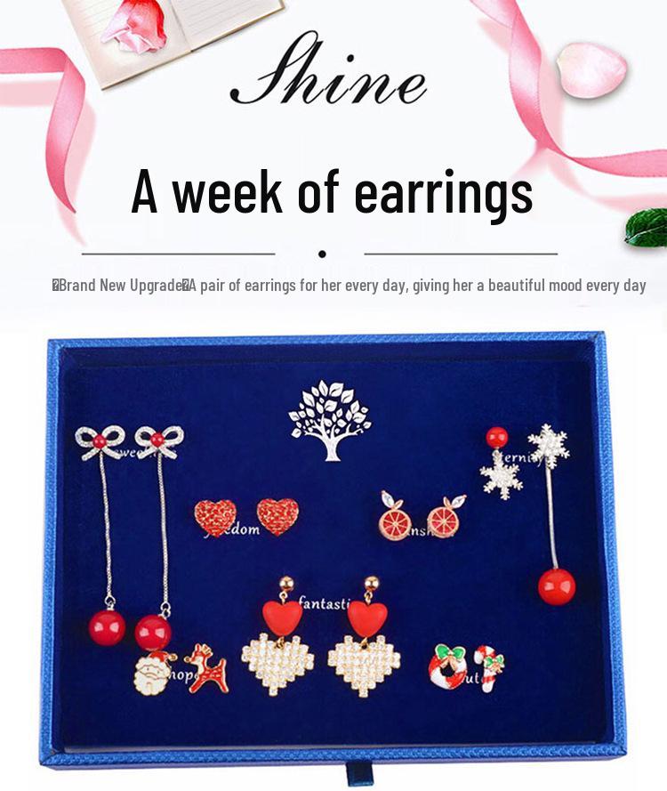 Sada náušnic pecky z ryzího stříbra S925 - Elegantní dárek k narozeninám nebo Vánocům