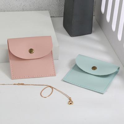 Mini Jewelry Pouch Faux Leather Small Storage Bag Travel Jewelry Pouch