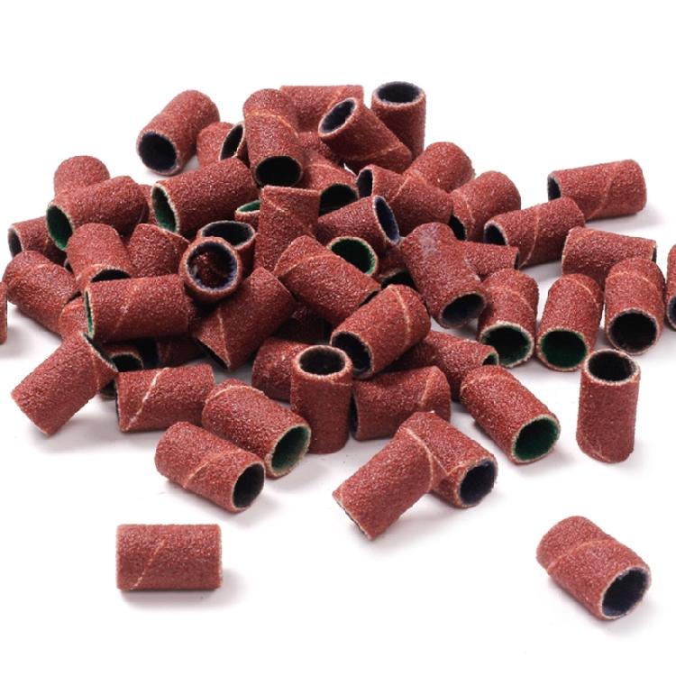 100Pcs 80/120/150/180/240Grit Nail Sanding Bands for Nail Drill Fine Grit Nail