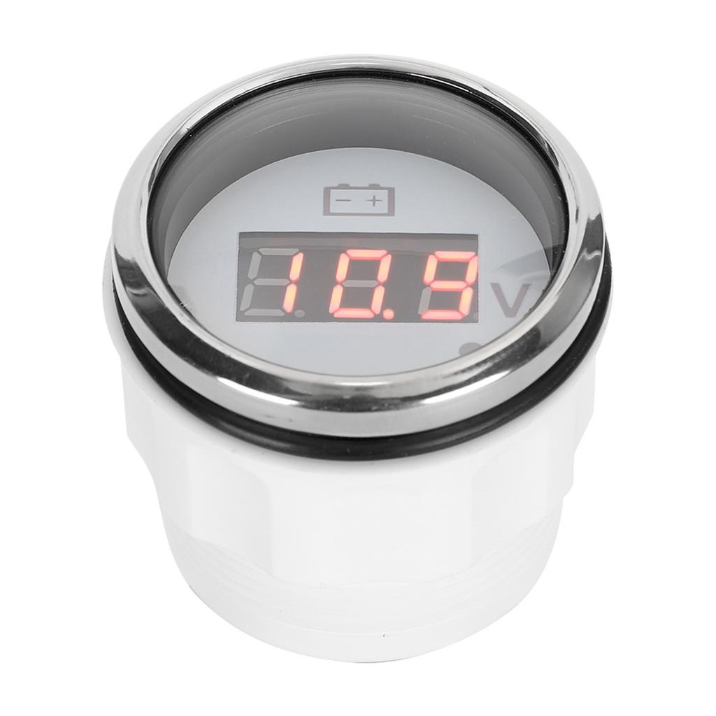 2in Battery Voltage Gauge LED Digital Display IP67 Waterproof Smart Alarm Universal for Boat