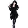 2026 Autumn Gothic Punk Black Long Sleeve Women Hoodies Sweatshirts Moon Print Women Loose Coat Hooded Sweatshirt