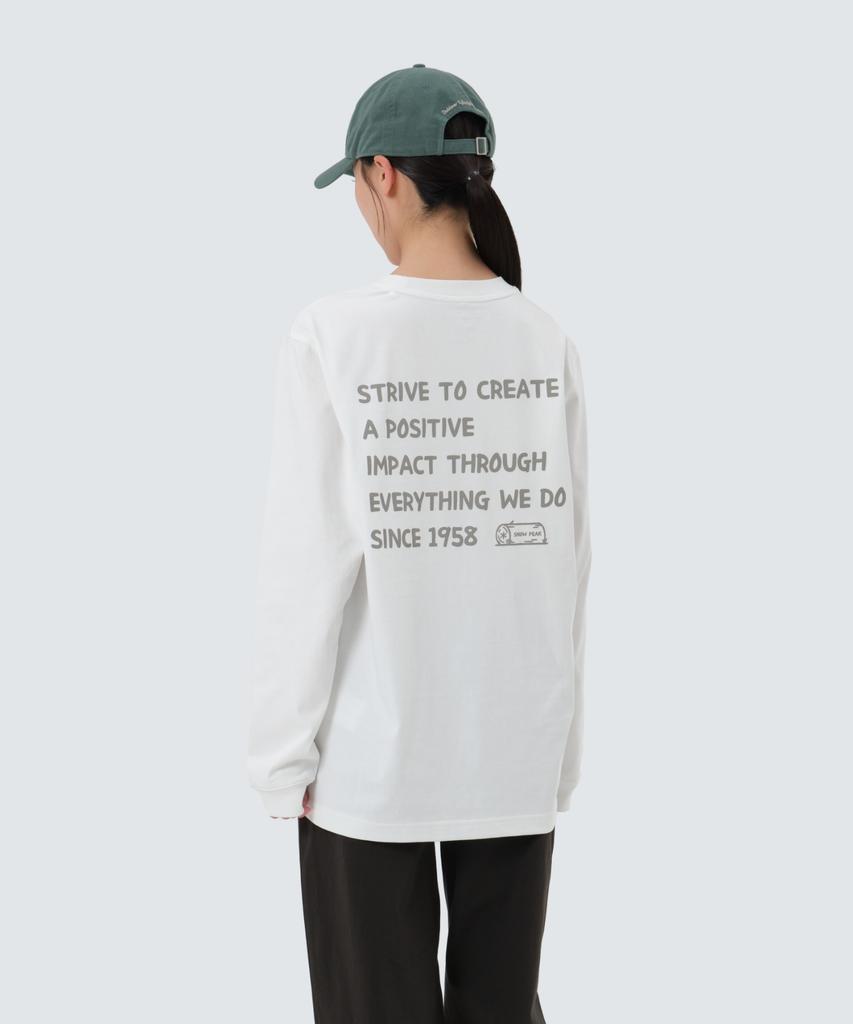 SNOWPEAK APPAREL Aeroheat Lettering Long Sleeve T-Shirt (S25Fuftl24) Off White