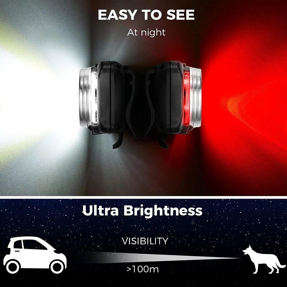 USB-Ladehundehalsbandlicht Wasserdichte Rücklichter Langlebige Fahrradlichter Outdoor-Aktivitäten