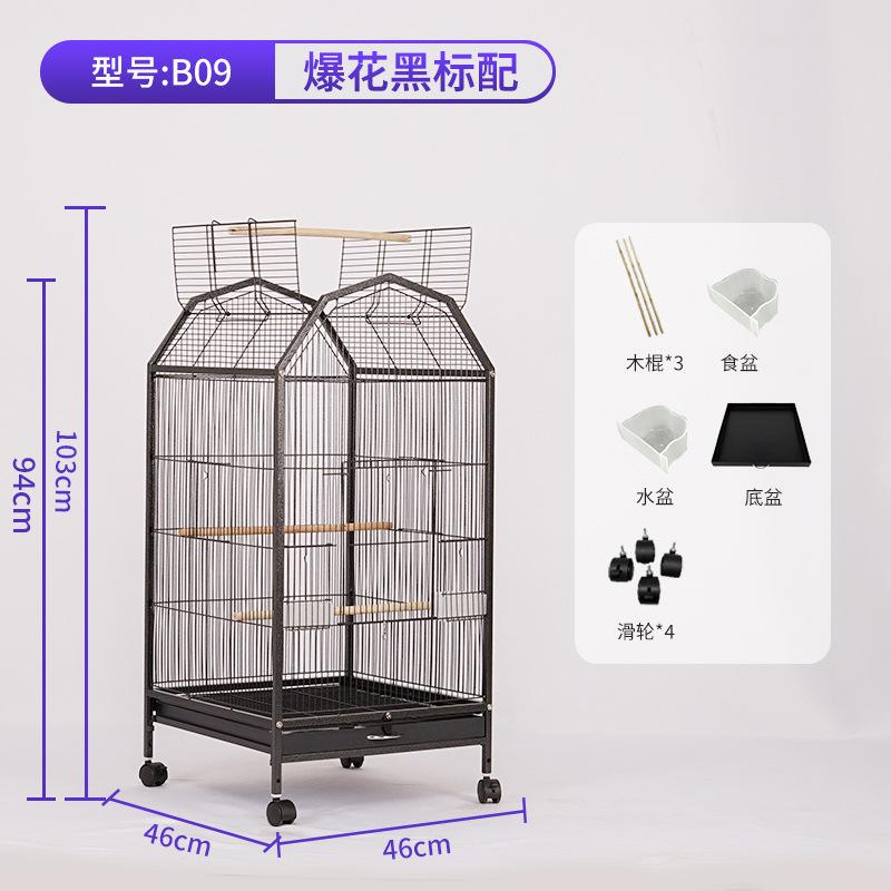 

Extra Large Bird Cage for Parrots Spacious Eco Habitat for Cockatiels Finch Lovebird Aviary with Stand Durable Metal Enclosure