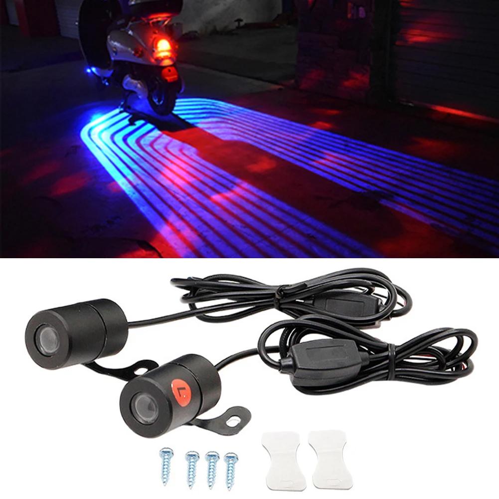 2PCS Motorcycle LED Lamps Welcome Door Courtesy Light With Projector Angels Wing Led Carpet Underglow For Car Motorcycle Light