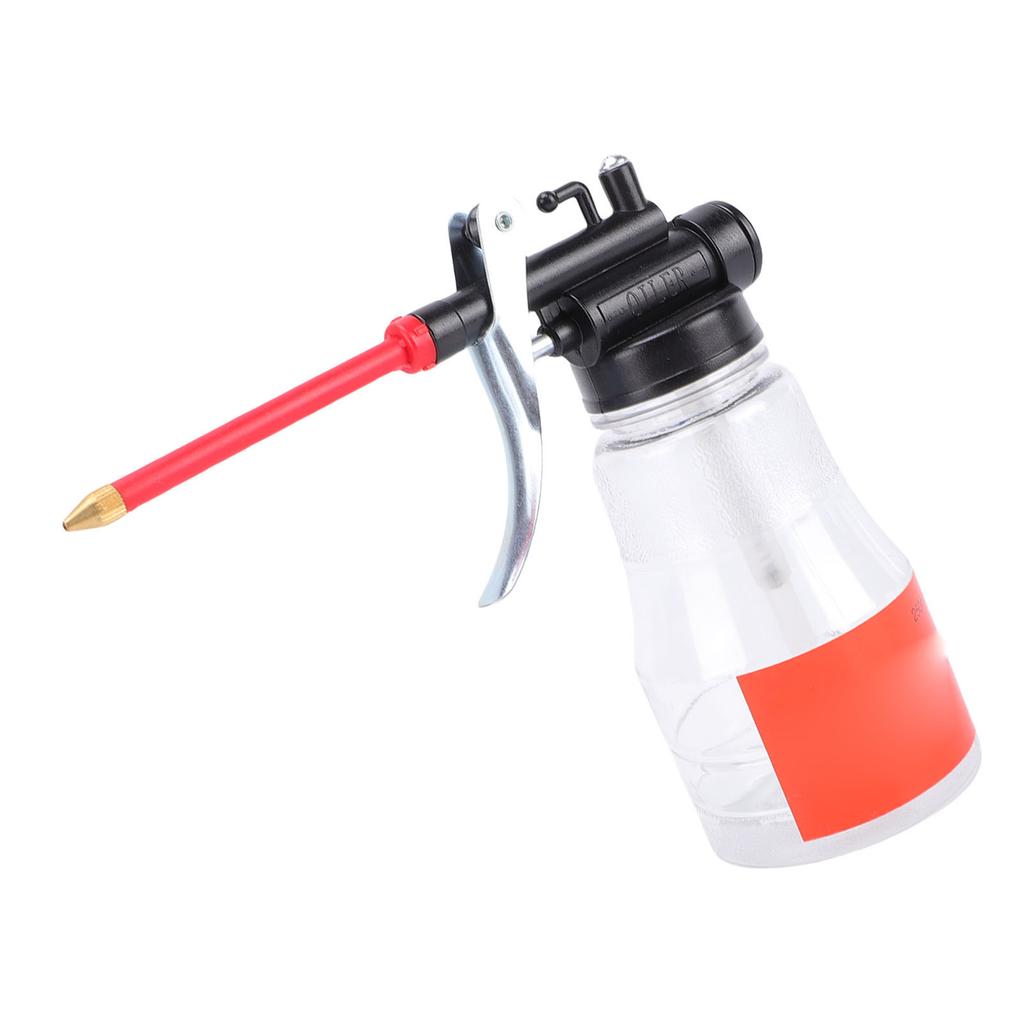 250ml High Pressure Oil Can Hand Pump Oiler PET Plastic Lubrication Oil Bottle with Long Flexible Nozzle