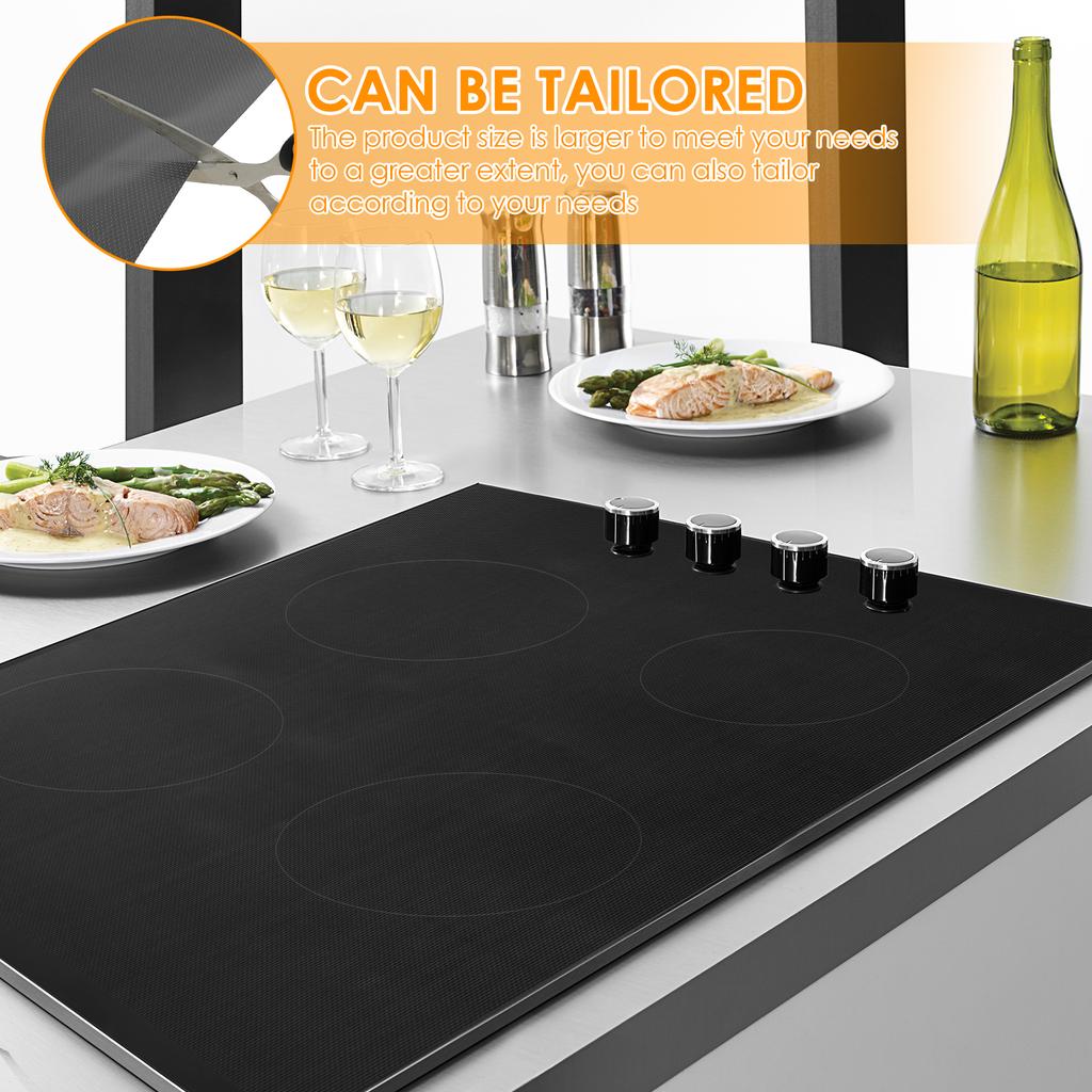 Large Induction Cooktop Protector Mat Reusable Induction Cooktop Cover Translucent Induction Hob Protector Pad for Cooker