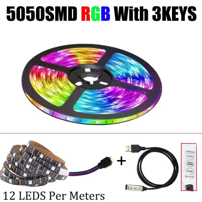 USB LED Strip Light Flexible Lamp 1M 2M 3M 4M 5M SMD3528 Diode Desk Screen TV Background Lighting Cabinet Lights Night
