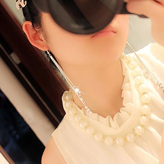 Earrings Tarnish-resistant Elegant Alloy Women Elegant Cocktail Rhinestone Earrings for Party