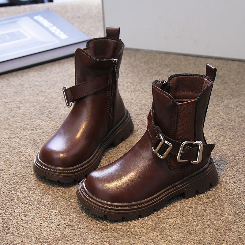 Children's winter shoes boots new girls and girls boots 2025 autumn and winter thickened children's boots