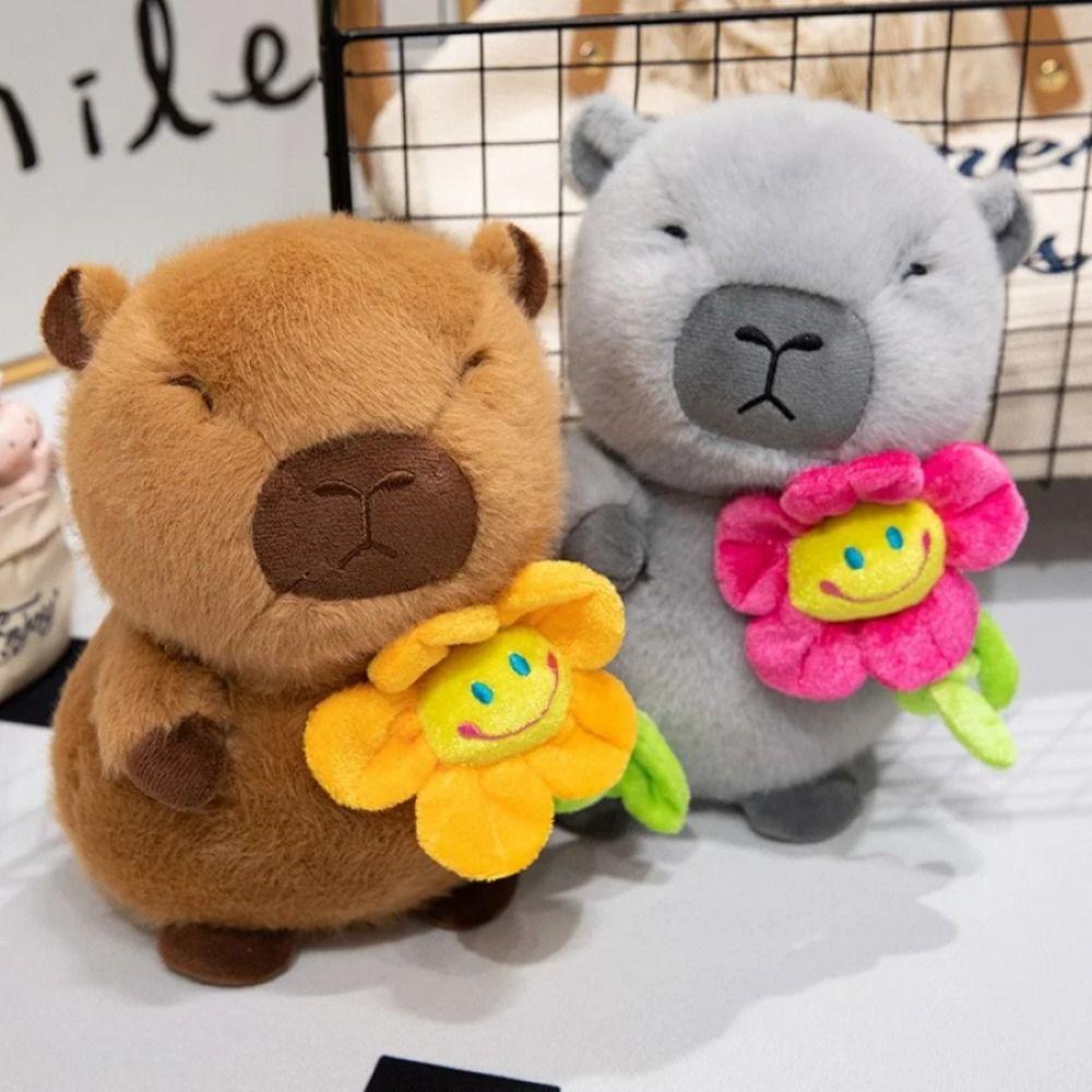 

Cloth Doll Capibara Anime Fluffty Toy Interesting Simulation Stuffed Toy Christmas 25cm-Grey capybara